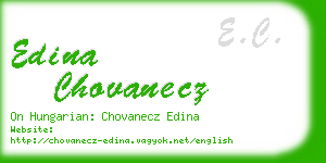 edina chovanecz business card